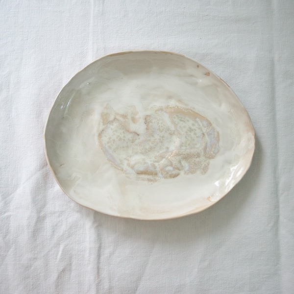 Elvis Roberton Ceramics oval organic plate large
