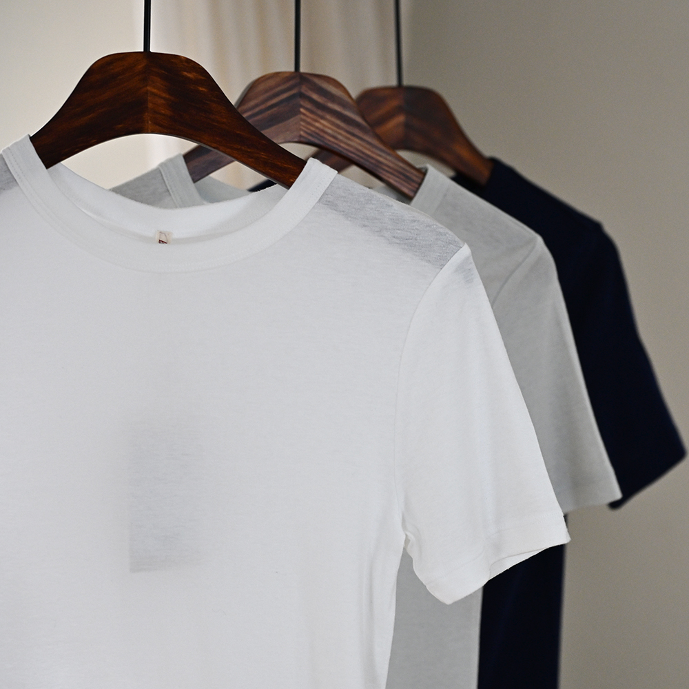 Babaco Cotton silk basic T-shirt (white, fog grey, navy)
